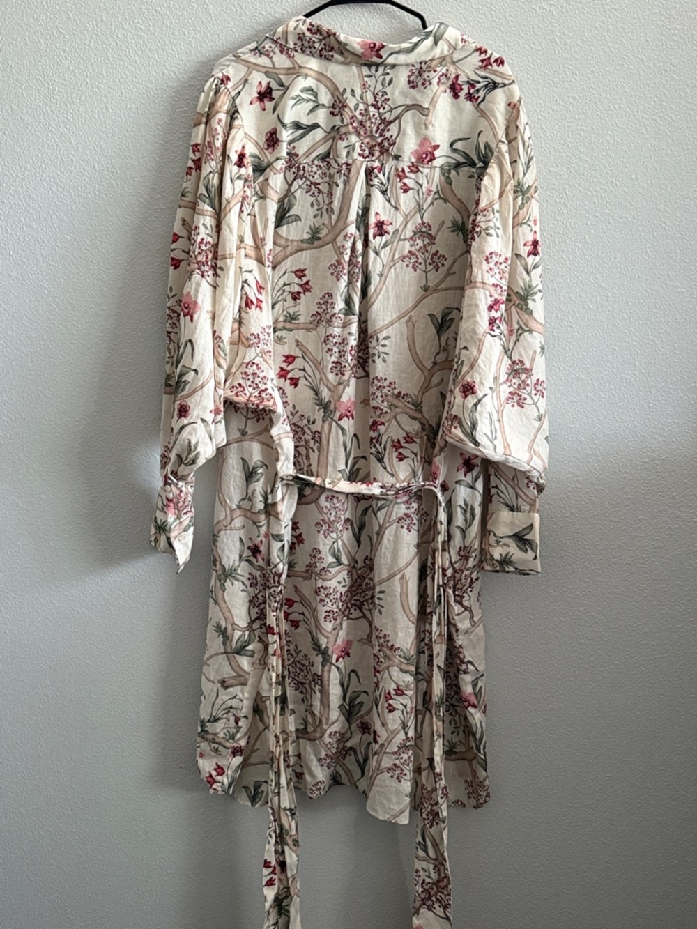 NWT Johanna Ortiz x H&M Linen Floral Shirt Dress Belted XXL - Picture 7 of 9